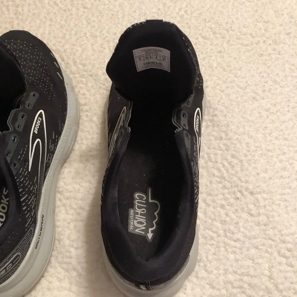 Brooks Black and White Men's Athletic Running Shoes